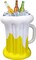 4E's Novelty Inflatable Beer Cooler 22" Mug for Parties, Oktoberfest Themed Decorations, Outdoor Party Supplies, Floating Drink Bucket
